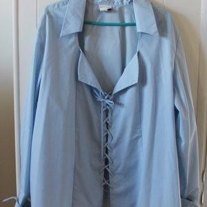 Baby Blue Pirate Style Blouse